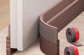 NORIQSilicone Self Adhesive Door Bottom Sealing Strip Guard for Home Door Protector for Home from Dust, Insects, Waterproof, Soundproof Door Seal, Door Air Blocker 1 Meter (1 Meter, Brown)