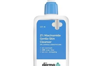The Derma Co 2% Niacinamide Gentle Skin Cleanser for Sensitive, Dry, Normal Skin – 125 ml Non-Irritant | 100% Soap-Free | Non-Oil Stripping | Gently Cleanses Makeup