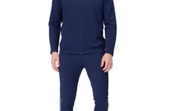Pepe Jeans Men’s Dry-Fit Moisture Wicking Active Track Suit Navy-Xl,Sports Suit