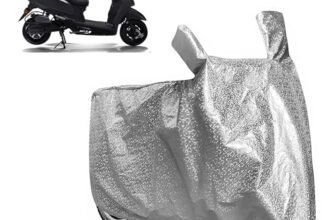 Sulfar Bike Cover for Ampere Magnus Pro/Primus (EV) (Electric Scooter) | Waterproof, Dustproof & UV Protected | All Weather Two Wheeler Cover (Silver) New 2026 Variants