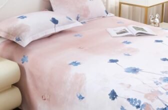 MollisHomes Dew Cotton Bedsheet for Double Bed 160 TC 250 x 225 CM, Navy