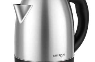 Milton Rapid Electric Kettle 1.8L | 1500 Watts | Stainless Steel Hot Water portable Electric Kettle for Home, Office | Auto Shut-Off with Wide Mouth | Cool-touch Handle and Single-Touch Lid Lock