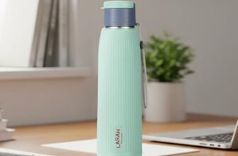 Larah by Borosil 700 ml Lava Green Stainless Steel Water Bottle | Made in India Pu Insulated Thermoware | Leakproof, BPA Free| Bottle for Office, School, College & Gym, Daily Use | 1 Year Warranty