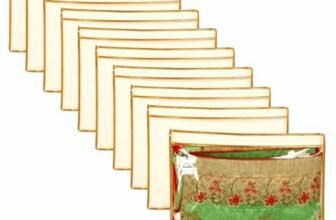 Premium Non-Woven Saree Covers – Transparent Window Storage Organizer for Wardrobe & Travel – 14×16 Inch (PACK OF 6)