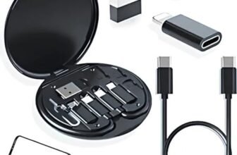 OlivLife Multifunctional Data Cable Conversion Head | Portable Storage Box with Multi-Type Charging Converter, USB Type-C Adapter, SIM Card Slot, Eject Pin, and Phone Holder