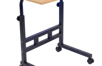 Flipkart SmartBuy Portable Rolling Laptop Table with Built-in Dual Cooling Fans 2 Fan Ergonomic Cooling Pad with Adjustable Height(Black, Brown)