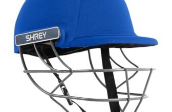 Shrey Performance Steel Batting Fixed Visor Cricket Helmet for Men’s (Royal Blue, XL)
