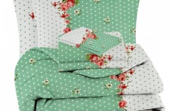 IVAZA Microfiber 220 GSM 4 Piece Comforter Double Bed,Bedding Set- One King Size Ac Comforter with 1 Flat Bedsheet (90×90 inch) & 2 Pillow Covers Green