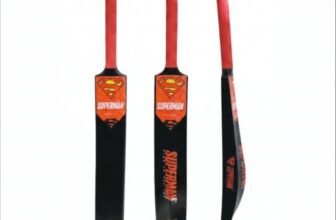 Kaizen Super-Rise Cricket Bat – Size 8 Plastic Fibre Bat for Kids | Lightweight & Durable Cricket Bat for Practice & Fun Play – Black Color