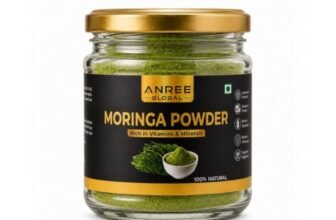 ANREE GLOBAL Moringa Leaf Powder | Fine Ground Superfood Ingredient | 100g