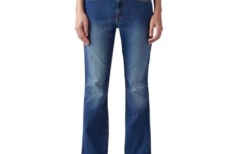 Levi’s Women’s 725 Mid Indigo Flared Fit High-Rise Jeans