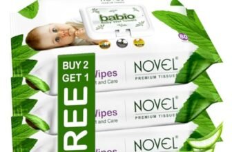 Novel Baby Wet Wipes 80 Wipes x Pack of 3 (240 Wipes) | Aloe Vera, Chamomile, Vitamin E Enriched | pH Balanced, Alcohol, Hypoallergenic & Paraben-Free | Soft Gentle Baby Wipes with Lid