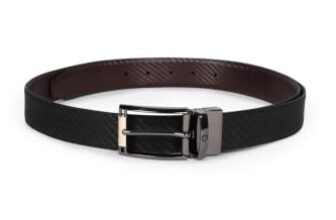 Louis Philippe Men 100% Italian Leather Dual Tone Zinc Alloy Buckle Formal Reversible Belt