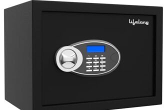 Lifelong Locker for Home & Office | 34L Digital Safe Locker Tijori with 5mm Sturdy Metal Door, Electronic Keypad, Anti-Theft Alarm & Emergency Keys | Safe for Jewellery, Cash, Documents & Valuables