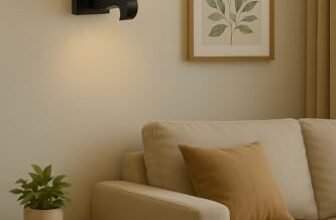 BENE Cadiz Wooden Indoor Modern Wall Lamp, E-27 Base Wall Light for Home Decor, Kitchen, Living Room, Bedroom, 13 cm (Dark Brown, Pack of 1)