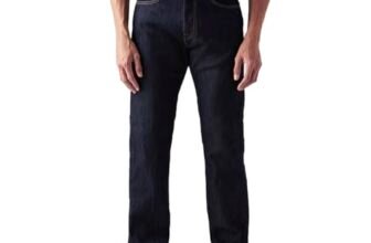 Levi’s Men’s 505 Dark Indigo Straight Fit Mid-Rise Jeans