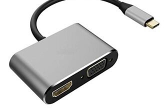 USB C to HDMI 4K 2K VGA Adapter – Laprite USB 3.1 Type C USB-C to VGA HDMI Video Converters Adaptor for 2017 New MacBook Pro/Chromebook Pixel/Lenovo 900/Dell XPS/Samsung Galaxy S8/S8 Plus