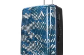 Aristocrat Combat Check-in Trolley Bag, 73 Cm Large Hardside Luggage | 8 Wheels, Combination Lock | Polycarbonate | 5 Year International Warranty | Blue