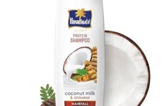 Parachute Advansed Protein Shampoo with Coconut Milk & Shikakai | Up to 96% Hair Fall Reduction & up to 23X Hair Fall Control | Protein Lock Technology | Paraben free | For Men & Women | 340ml