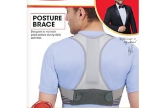 Life Wear Posture Brace, Shoulder and Back Support Belt, Posture Corrector, Relieves Back Pain, Prevents Stooping, Breathable, Lightweight, and Adjustable, Compact Design, For Men and Women, Size (S)