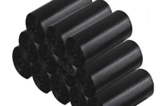 Innovista Polyethylene Premium Garbage Bags 180 Pcs – Medium Size 19 x 21 Inches|Leakproof|Odour Free|Strong Garbage Bags Medium Size – Pack of 6|30 Pieces Each, Black