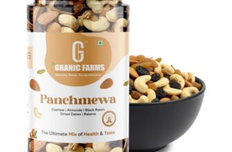 GRANIC FARMS Mix Dry Fruits | Panchmeva | Almond|Cashew|Dates|Black Raisin|Green Raisin|(1 x 500 g)