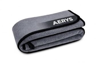AERYS Microfiber Car Cleaning Cloth with 6 Month warrenty-OG Soft 350 GSM Extra Large (35×75 CM) Cloth for Car and Bike -Suede Edging for Scratchless Drying and Detailing (Pack of 1, Grey)