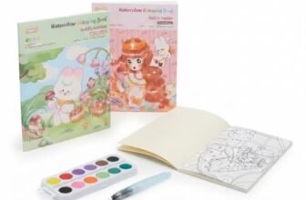 Crackles for Beginner Watercolor Book – Painting Set | Painting Set – DIY Coloring Note-Book with Watercolor Princess & Rabbit Designs – (Pack of 2)