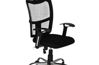 FABASIAN Ergonomic High Back Mesh Office Chair with Adjustable Headrest & Lumbar Support, Executive Computer Desk Chair with Armrests, Swivel Rolling Chair for Home Office