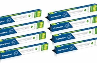 Crompton Laser Ray Smile 1 Feet 5W LED Batten| Energy Efficient Batten for Home | Natural White | Pack of 8