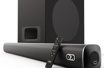 GOBOULT X120 2.1 Channel Bluetooth Soundbar with BoomX Subwoofer, 120-Watt Output Surround Sound, EQ Modes, Remote Accessibility, USB/HDMI/AUX & Optical Fiber Connectivity Sound bar (Black)