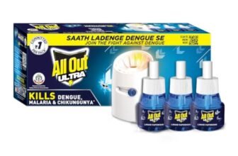 All Out Ultra Liquid Vaporizer, Machine + 3 Refills (45ml each) | Kills Dengue, Malaria & Chikungunya Spreading Mosquitoes| India’s Only Mosquito Killer Brand Recommended by Indian Medical Association