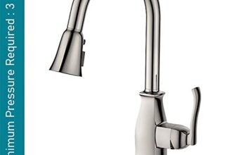ALTON TSL18030, Single Lever Sink Mixer with 3-Flow Pull-Down Sprayer, Brushed Nickel Finish