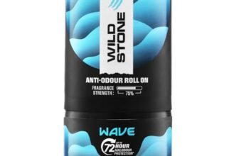 Wild Stone Wave Anti-Odour Roll On For Men, 50ml | Up to 72-Hour Odour Control | With Sea Minerals & Niacinamide | Skin Friendly & Itch Free Deodorant Roll On | Long-Lasting Freshness