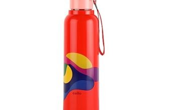 CELLO Puro Steel-X Benz Pro 600 | Leak Proof | Wide Mouth & Easy to Open | Insulated Inner Steel Outer Plastic Water Bottle | 520ml| Red