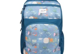 F Gear Akira Aqua Blue 26L Backpack, 3 Spacious Compartments, 3 Pockets and 1 Hidden Pocket|Anti theft Backpack|Airflow Padded Back Panel|Lightweight & Durable|Ideal for Office, Daily Use & Travel