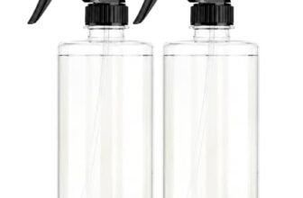 LUMONY® Pack of 2 – Spray Bottle 500 ML Transparent Clear Empty Water Spray Bottles,Water Liquid Sprayer Set for Face, Hair, Garden, Sanitizer, Perfume and More (Pack Of 2)