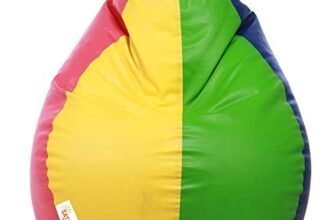 Sattva Classic Bean Bag Cover Without Beans XXL Size – Orange,Neon Green and Royal Blue
