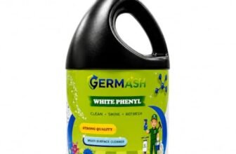 GERMASH Premium White Floor Cleaner Disinfectant Phenyl Liquid Surface Cleaner for Hospitals, Homes, Offices & Commercial Use Removes Dirt, Stains & Germs – 5 L