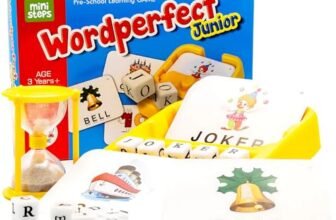 Mini Steps Spelling Flash Cards Game for Kids – 2-in-1 Educational Matching Letter Game for Boys & Girls (Ages 3-8)