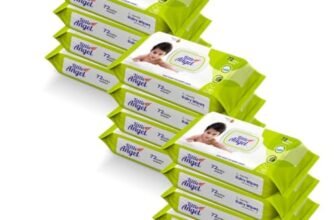 Little Angel Super Soft Cleansing Baby Wipes Lid Pack, 864 Count, Enriched with Aloe vera & Vitamin E, pH balanced, Dermatologically Tested & Alcohol-free, Pack of 12,72 count/pack