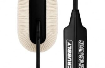 Scrubbly Car Duster – Lint-Free & Scratch-Free Car Cleaner Brush with Long Handle – Car Dust Cleaner Features Paraffin Wax Coating for 2X Better Cleaning Performance – Car Cleaning Brush for Exterior