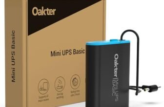 Oakter Mini UPS Basic for WiFi Router Broadband Modem | Supports 12V-2A Routers. Backup Upto 3 Hours | WiFi Router UPS Power Backup During Power Cuts| Current Surge & Deep Discharge Protection