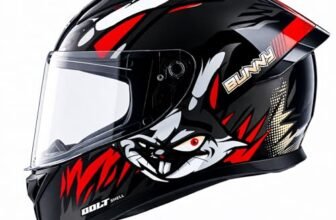 Vega Bolt Bunny Black Red Helmet-L