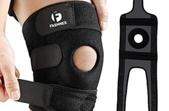 FASHNEX Premium Knee Support Open Patella, Breathable Knee Cap Brace for Arthritis, Pain Relief, Sports for Men & Women (Single Piece / 1 Piece (Not a Pair), (Black), Free Size)