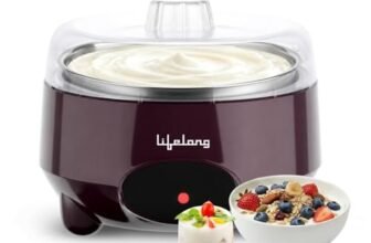 Lifelong Automatic Yogurt & Curd Maker Machine for Home | Auto Temperature Regulation | Electric Probiotic Yogurt Maker for Kitchen (1 L) | Thick Creamy Probiotic Curd |304 Stainless Steel Container