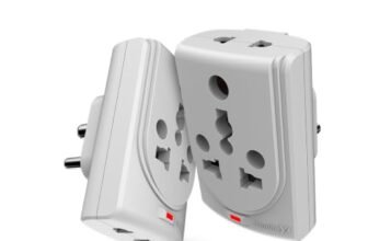 Sturlite Konvert Multiplug| 6-16 Amp| 2-Pin & 3-Pin Socket| Universal AC Travel Adapter| Premium Polycarbonate Body Socket| Compact Converter Plug for Travel, Home & Office Use – Pack of 1