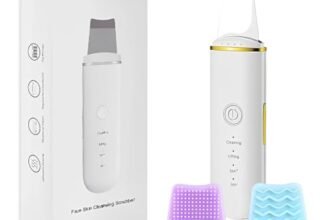 ENLIWISH Skin Scrubber Face Spatula Skin Spatula Pore Cleaner Blackhead Remover Tools for Facial Deep Cleansing-4 Modes -White