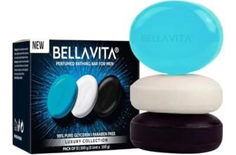 BELLAVITA Perfume Bathing Soap Bar for Men 3 x 100Gm with Pure Glycerin for Glowing Skin | CEO Man, Skai Aquatic and White Oud | Paraben and SLS Free