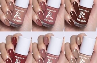 Ronzille Nude Nail Polish Combo Pack of 6 | Long Lasting Quick Dry Nail Paint Set | Glossy Brown, Pink, Beige & Red Shades for Women